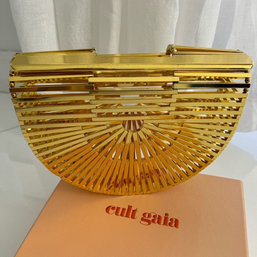 Cult Gaia ARK Mini Gold-tone Clutch